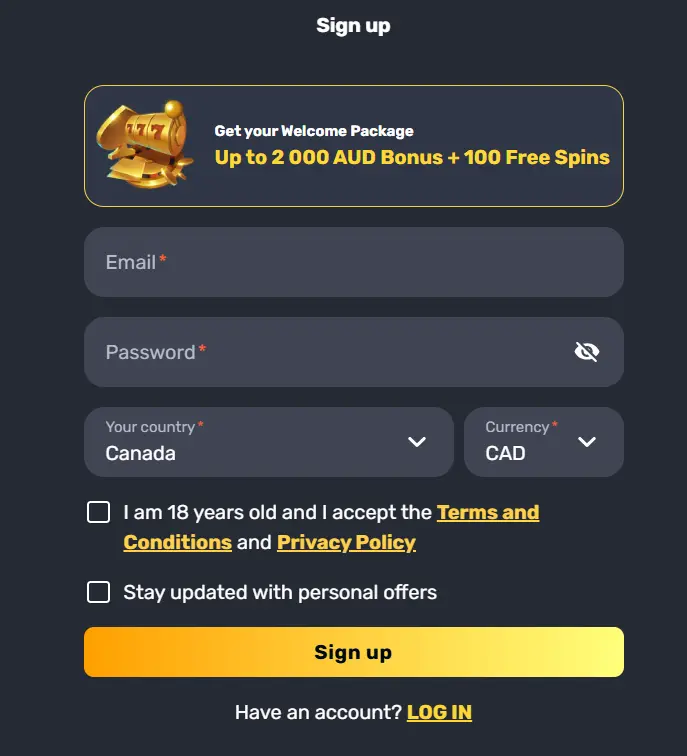 Sign Up Process for Australians