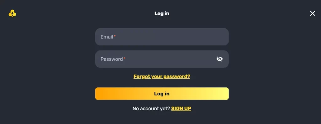 RocketPlay Login Form