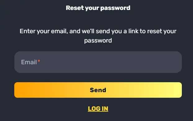 Password Reset for RocketPlay Log In