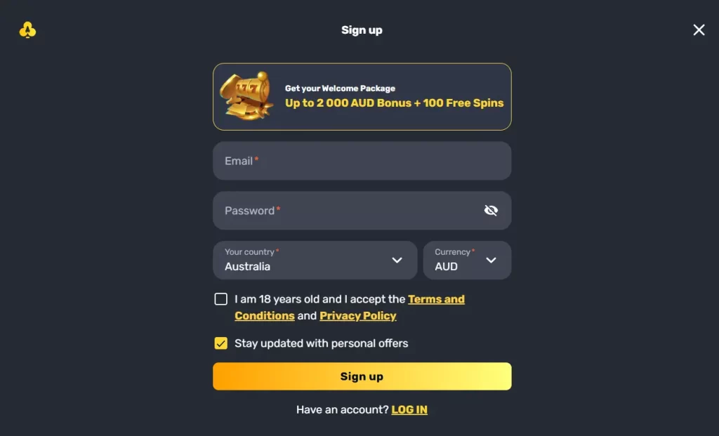 Sign Up for New Users